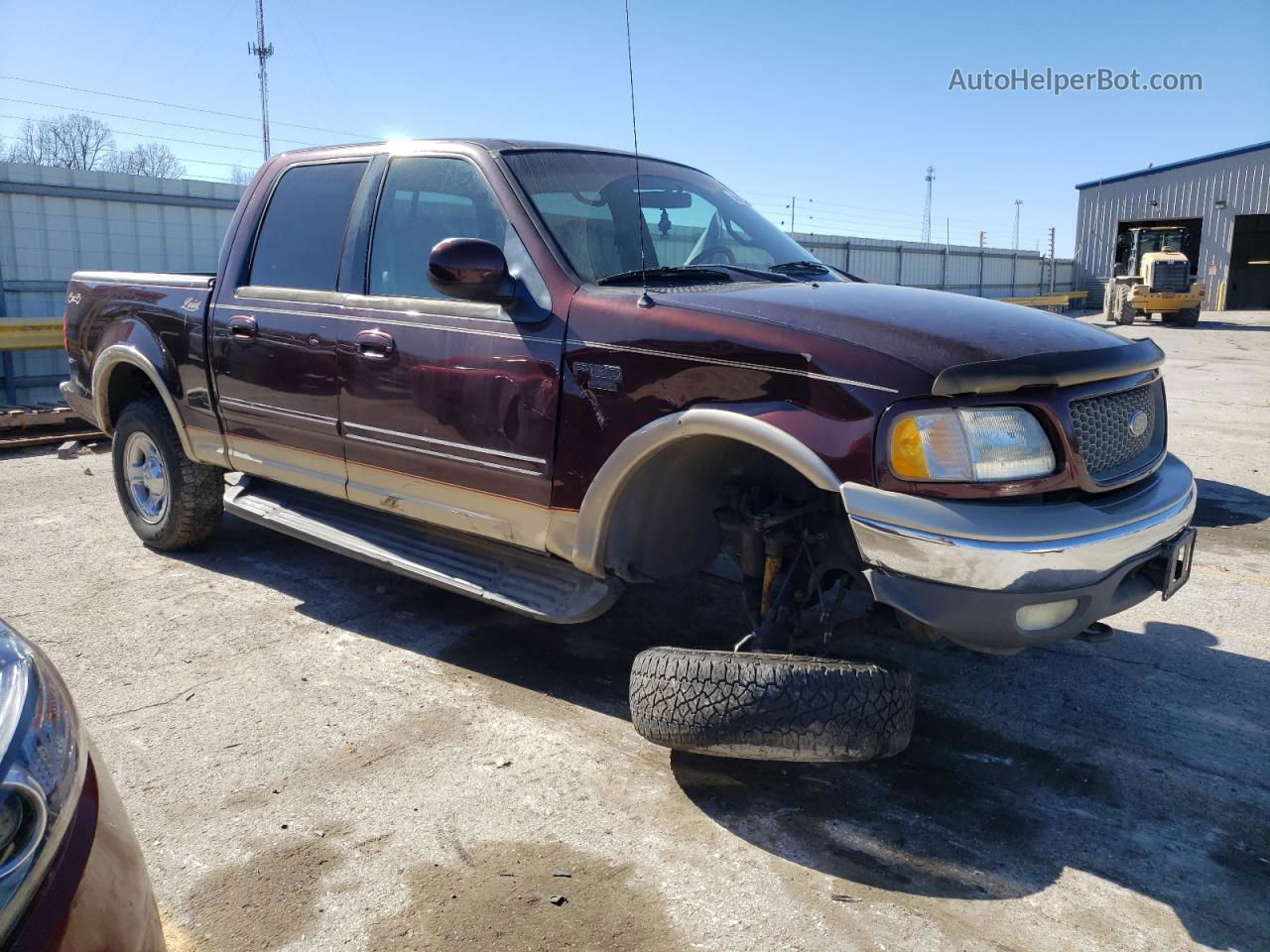 2001 Ford F150 Supercrew Burgundy vin: 1FTRW08L21KE43230