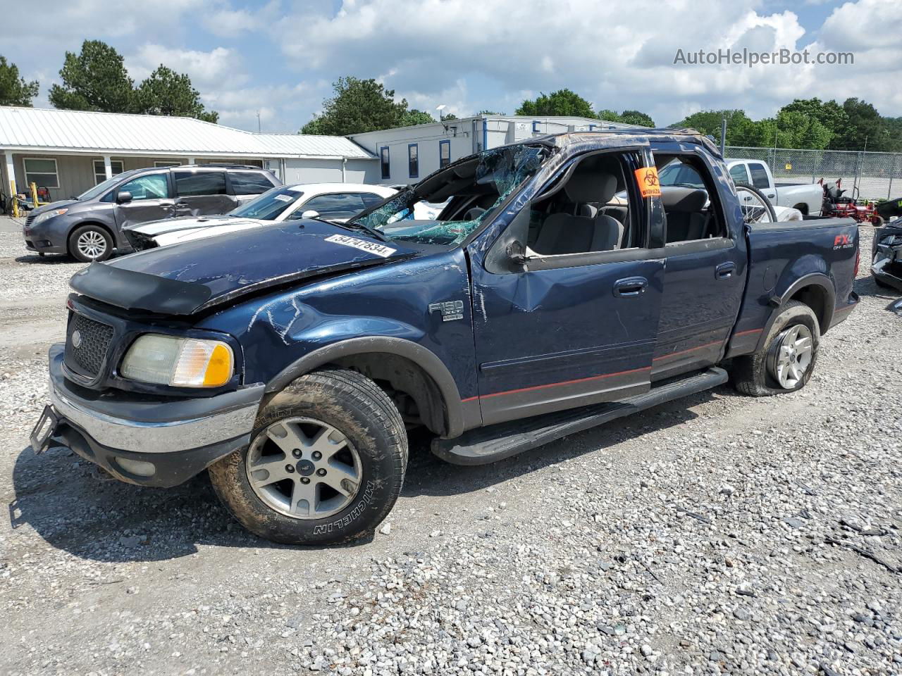 2003 Ford F150 Supercrew Blue vin: 1FTRW08L23KA36950