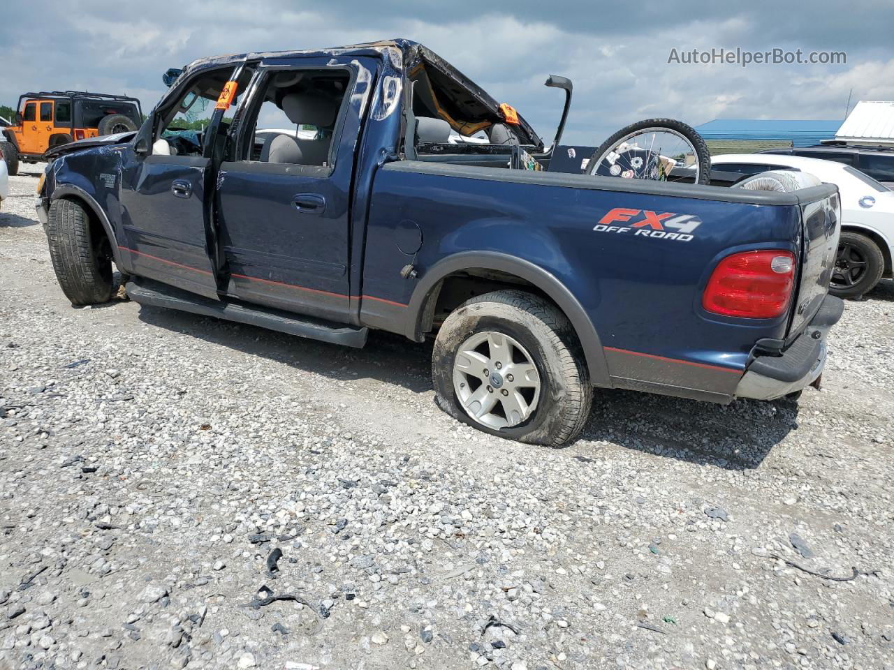 2003 Ford F150 Supercrew Blue vin: 1FTRW08L23KA36950