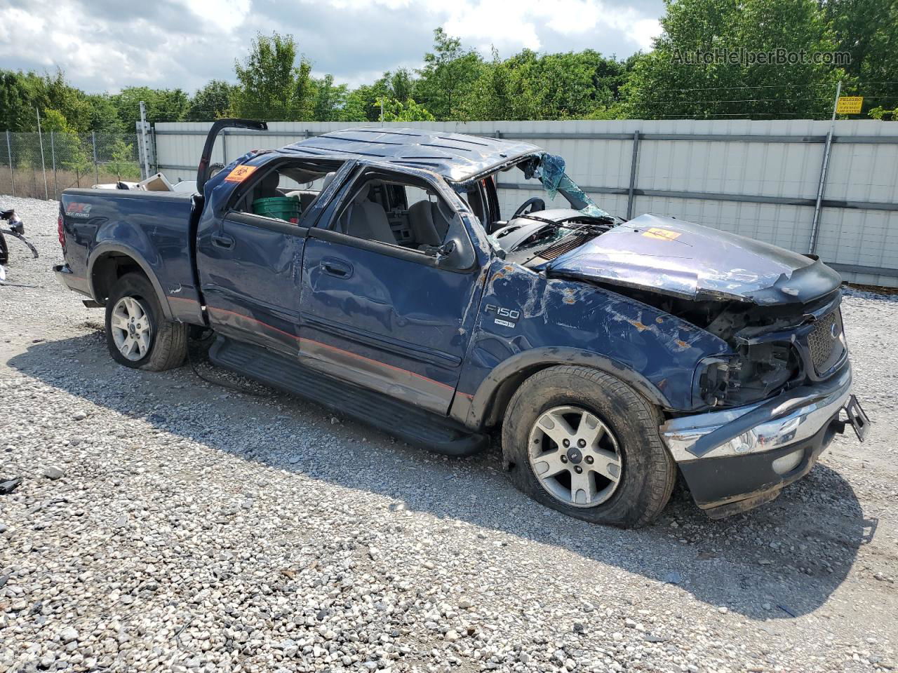 2003 Ford F150 Supercrew Blue vin: 1FTRW08L23KA36950