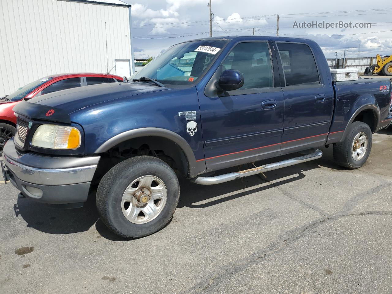 2003 Ford F150 Supercrew Blue vin: 1FTRW08L23KB72009