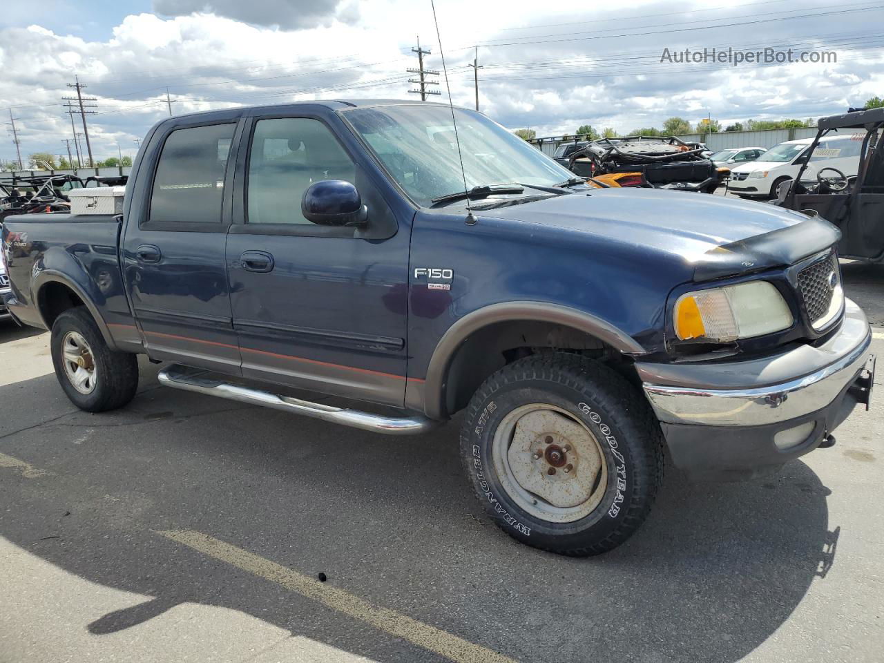 2003 Ford F150 Supercrew Blue vin: 1FTRW08L23KB72009