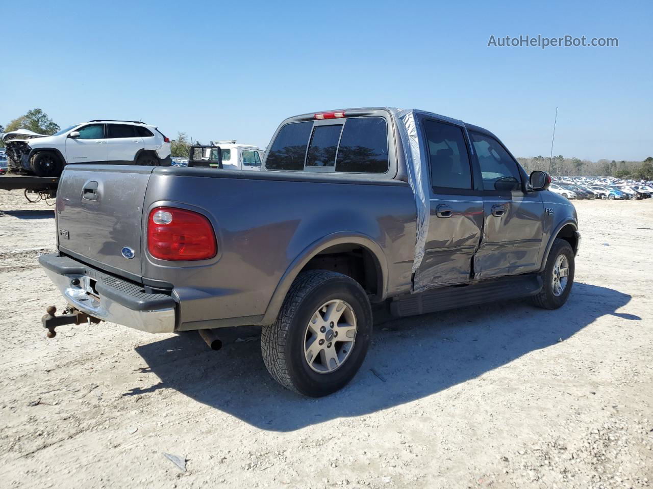 2003 Ford F150 Supercrew Gray vin: 1FTRW08L23KC09415