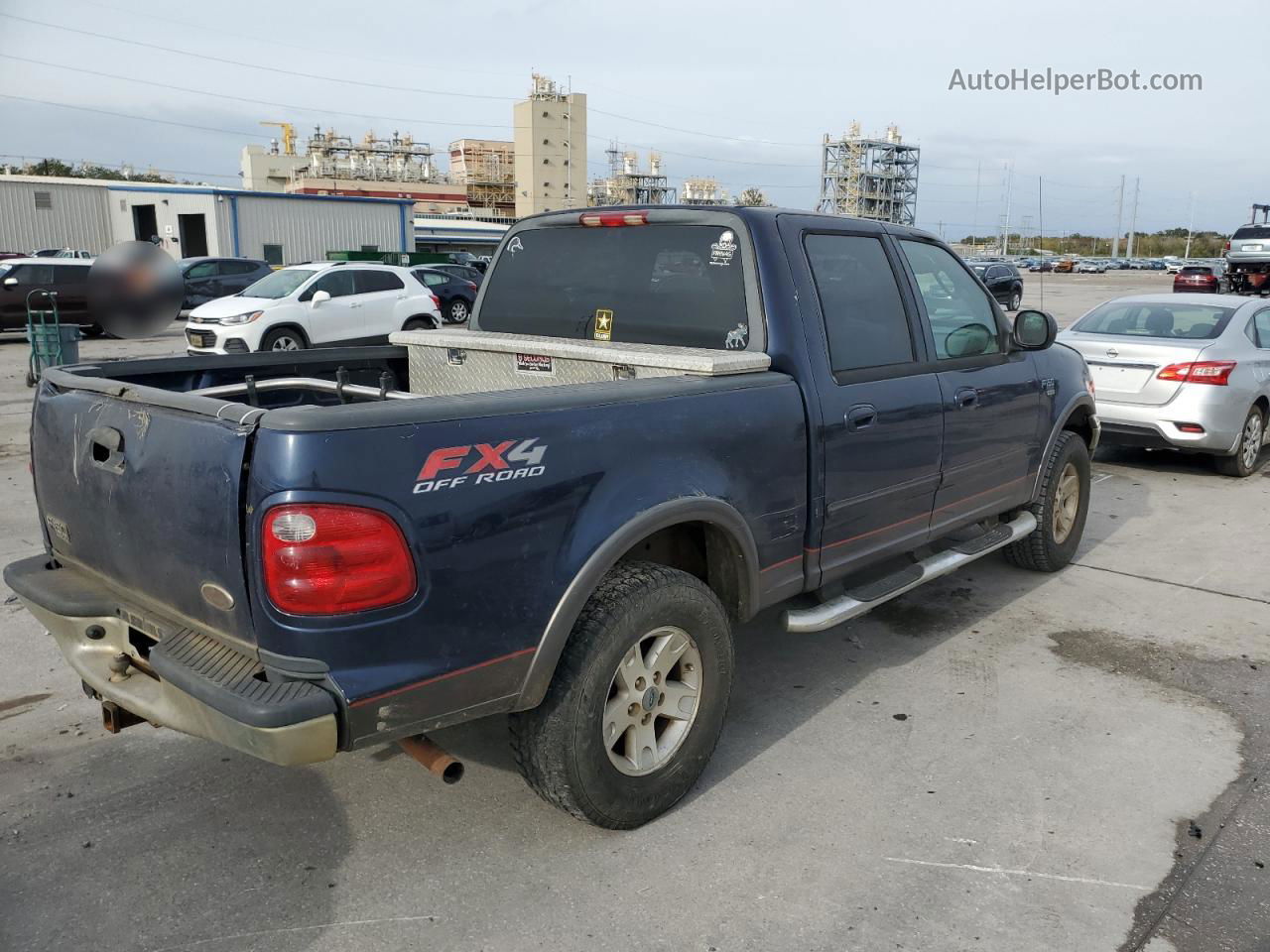 2003 Ford F150 Supercrew Blue vin: 1FTRW08L23KD71769