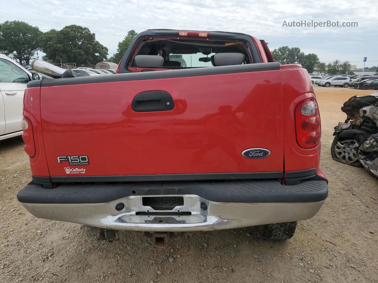 2003 Ford F150 Supercrew Red vin: 1FTRW08L23KD73909