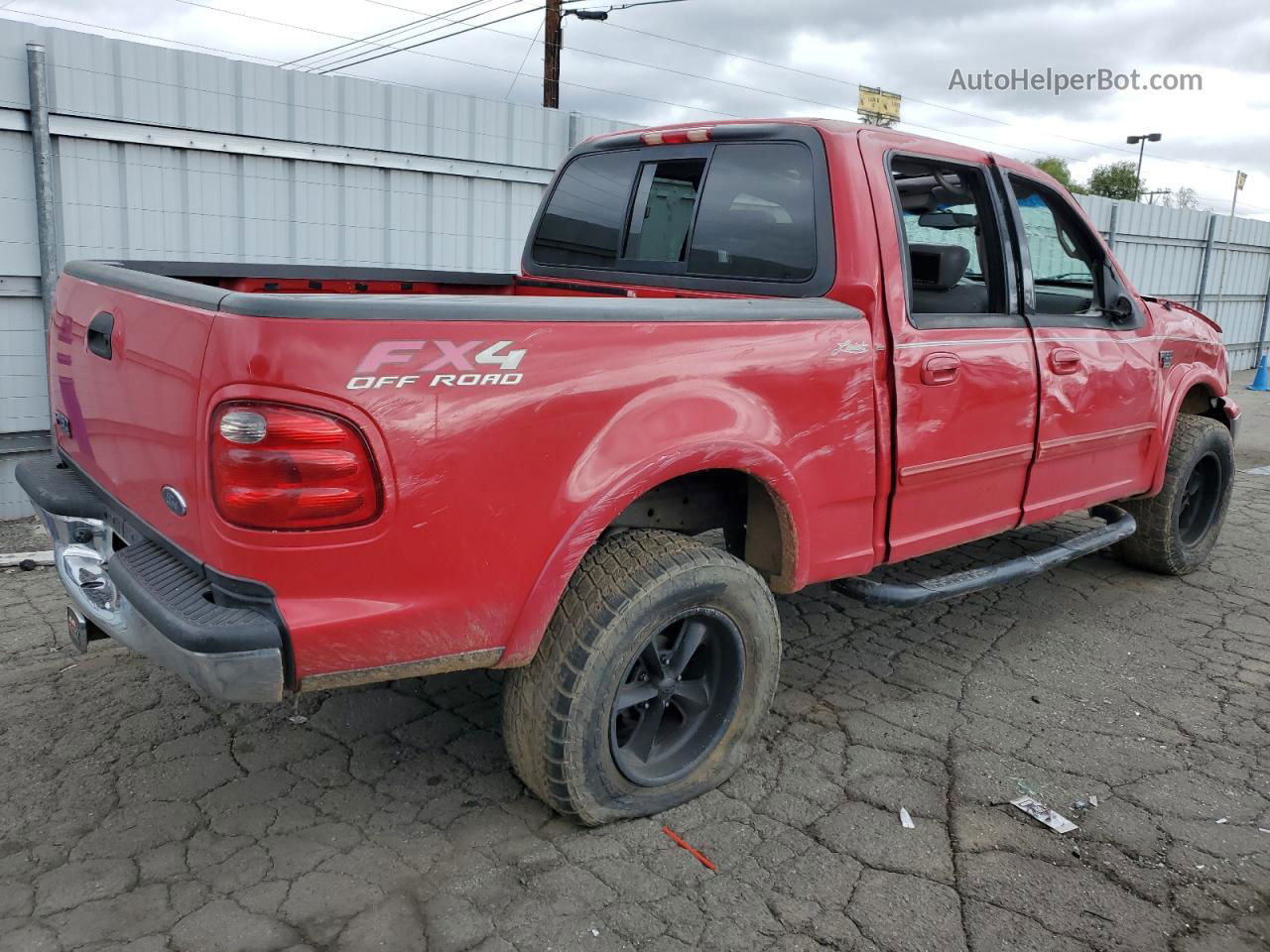 2001 Ford F150 Supercrew Red vin: 1FTRW08L31KC34532