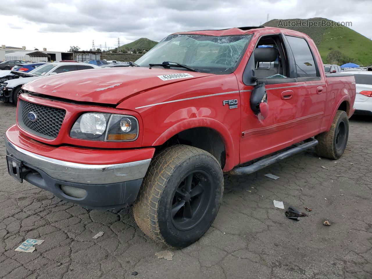 2001 Ford F150 Supercrew Red vin: 1FTRW08L31KC34532