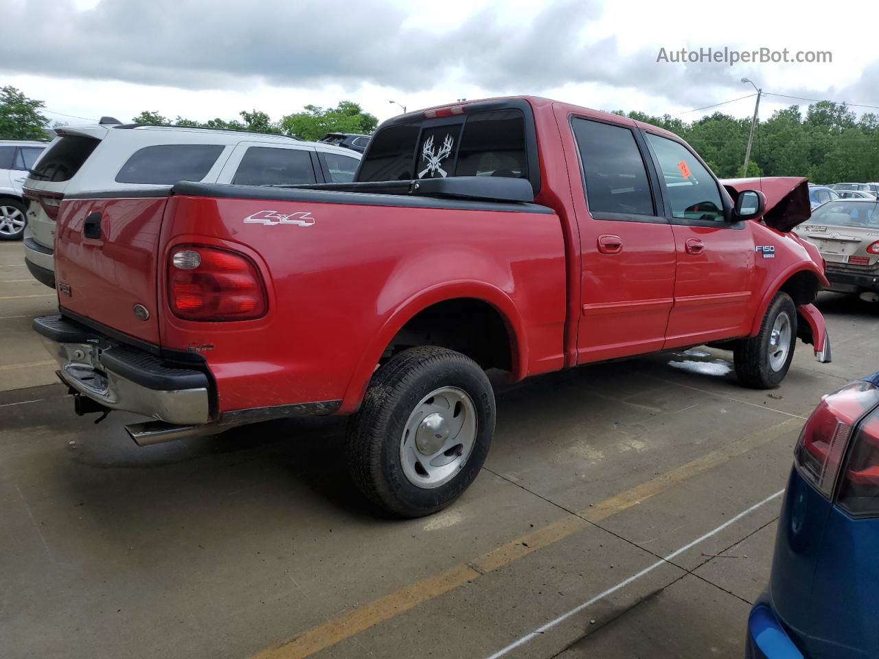 2001 Ford F150 Supercrew Red vin: 1FTRW08L31KD56212