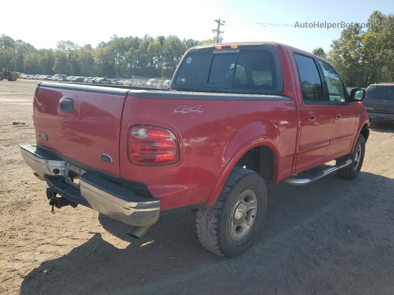 2001 Ford F150 Supercrew Red vin: 1FTRW08L31KE00113