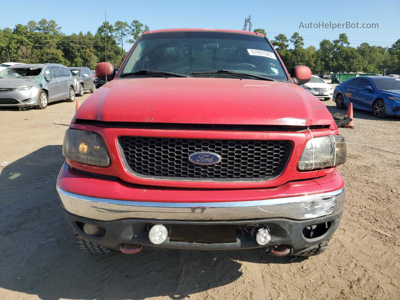 2001 Ford F150 Supercrew Красный vin: 1FTRW08L31KE00113