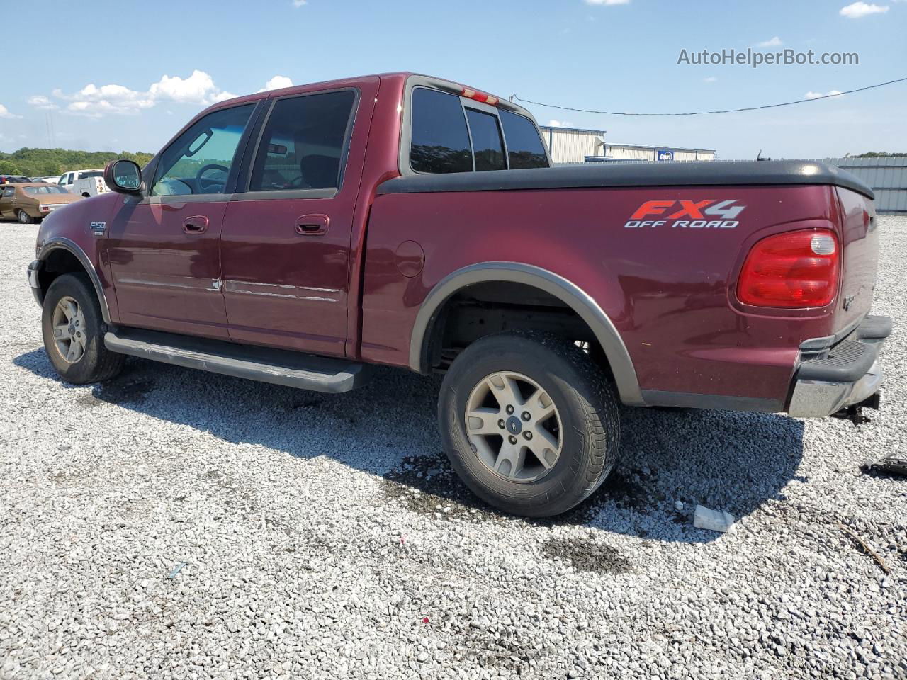 2003 Ford F150 Supercrew Red vin: 1FTRW08L33KA19798