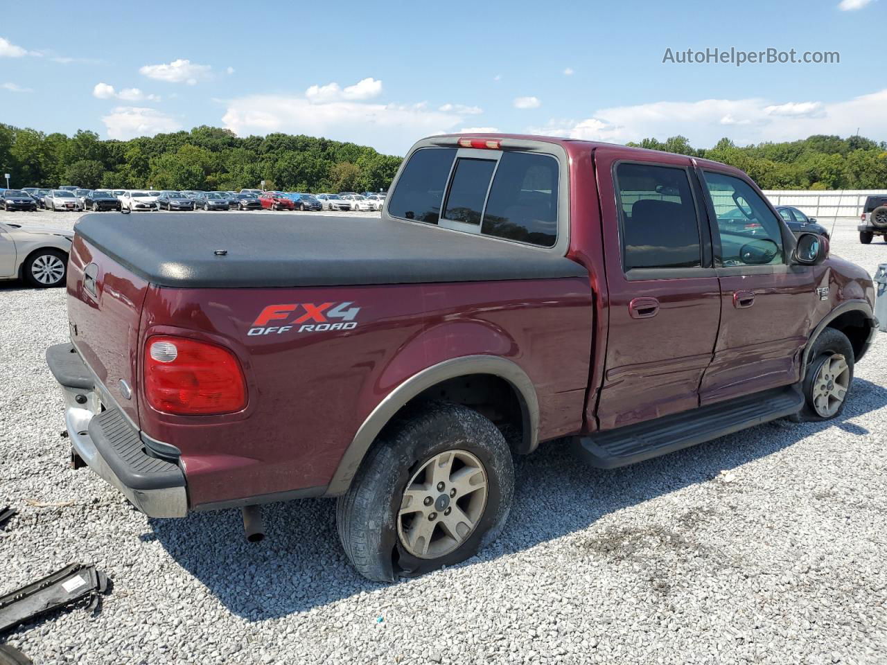 2003 Ford F150 Supercrew Red vin: 1FTRW08L33KA19798