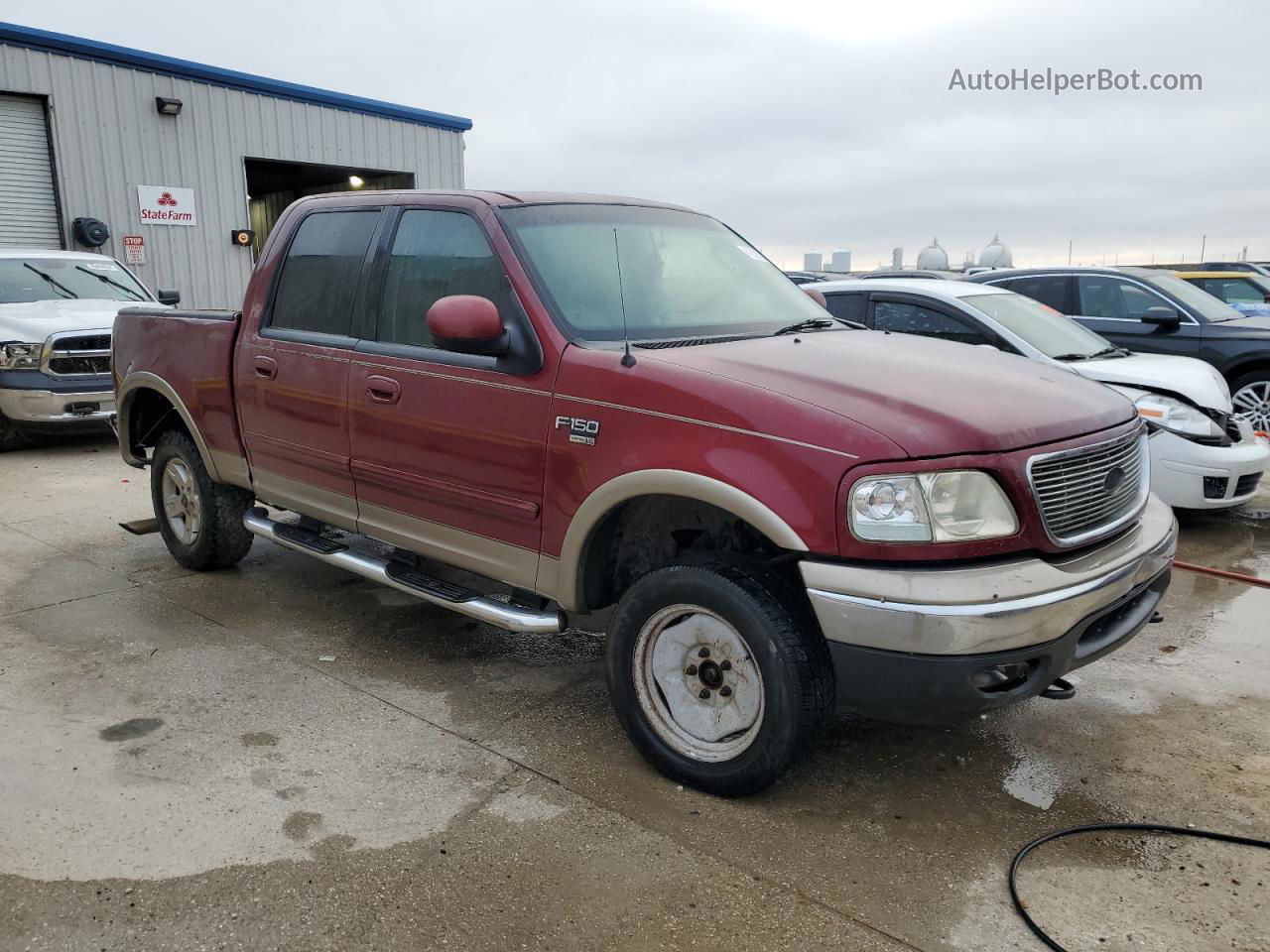 2003 Ford F150 Supercrew Burgundy vin: 1FTRW08L33KB18699