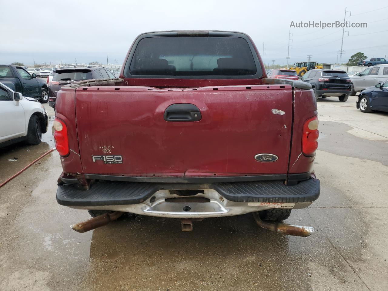 2003 Ford F150 Supercrew Burgundy vin: 1FTRW08L33KB18699