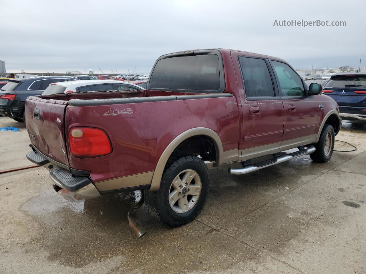 2003 Ford F150 Supercrew Burgundy vin: 1FTRW08L33KB18699