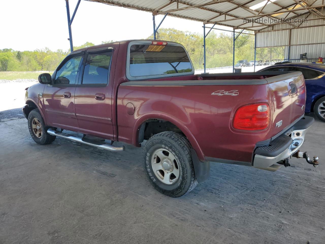 2003 Ford F150 Supercrew Burgundy vin: 1FTRW08L33KB57454