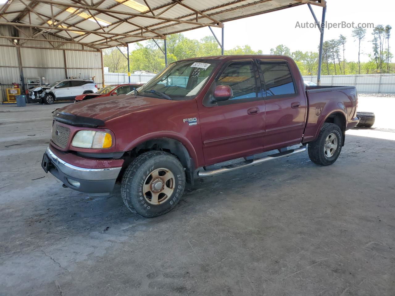 2003 Ford F150 Supercrew Burgundy vin: 1FTRW08L33KB57454