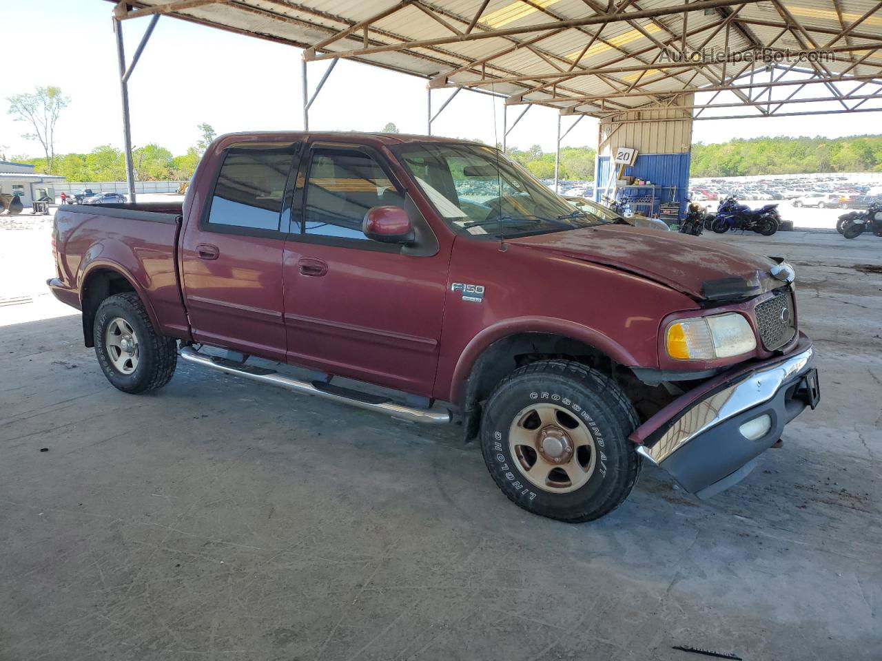 2003 Ford F150 Supercrew Burgundy vin: 1FTRW08L33KB57454