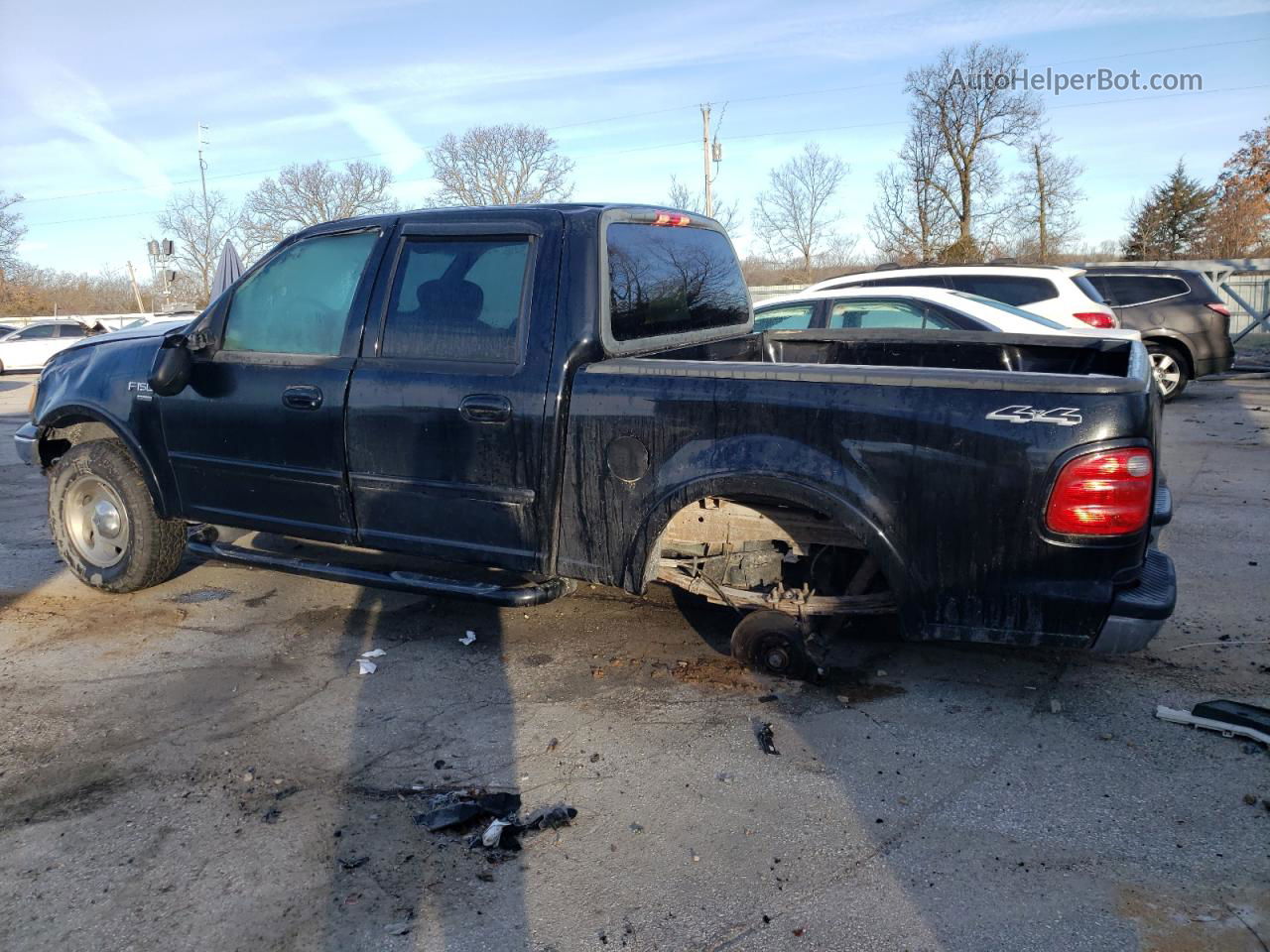 2003 Ford F150 Supercrew Black vin: 1FTRW08L33KC56758