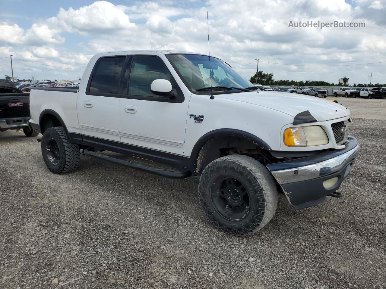 2001 Ford F150 Supercrew White vin: 1FTRW08L51KB47196