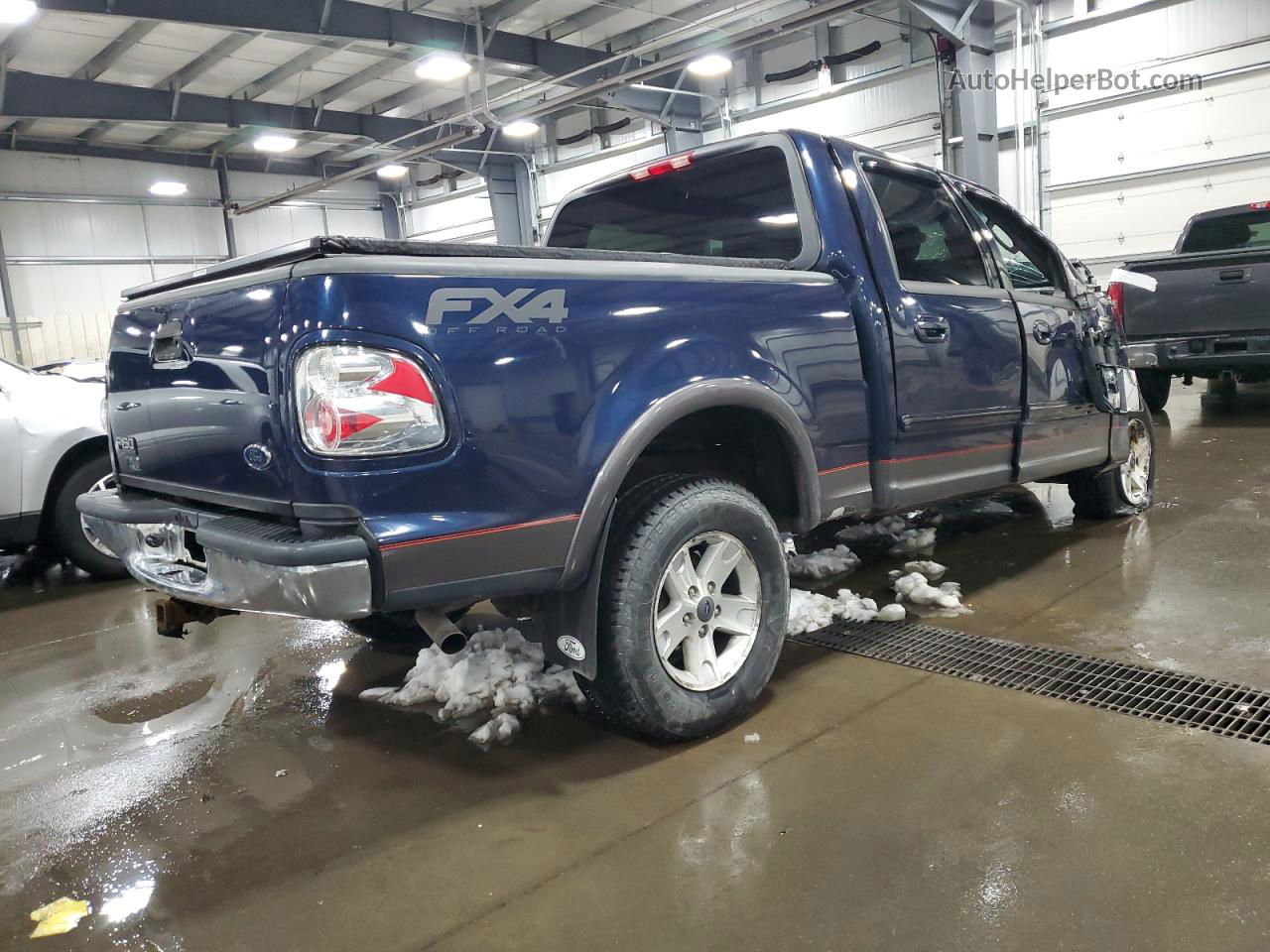 2003 Ford F150 Supercrew Blue vin: 1FTRW08L53KA55119