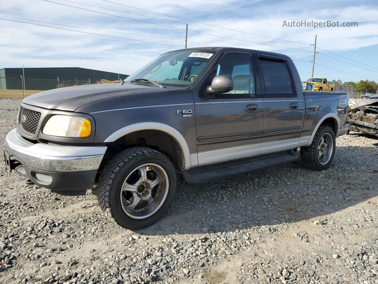 2003 Ford F150 Supercrew Gray vin: 1FTRW08L53KB50568