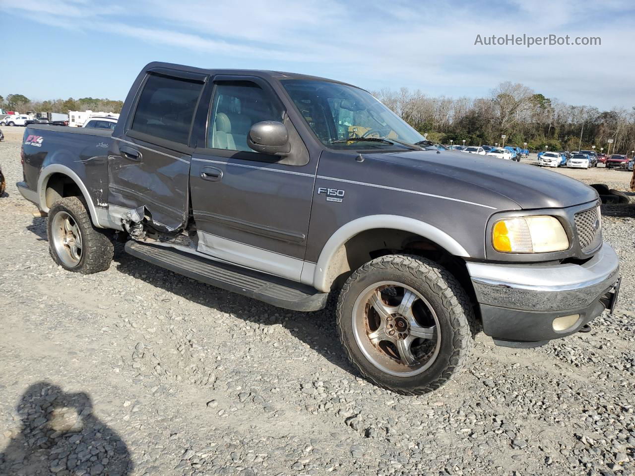 2003 Ford F150 Supercrew Gray vin: 1FTRW08L53KB50568