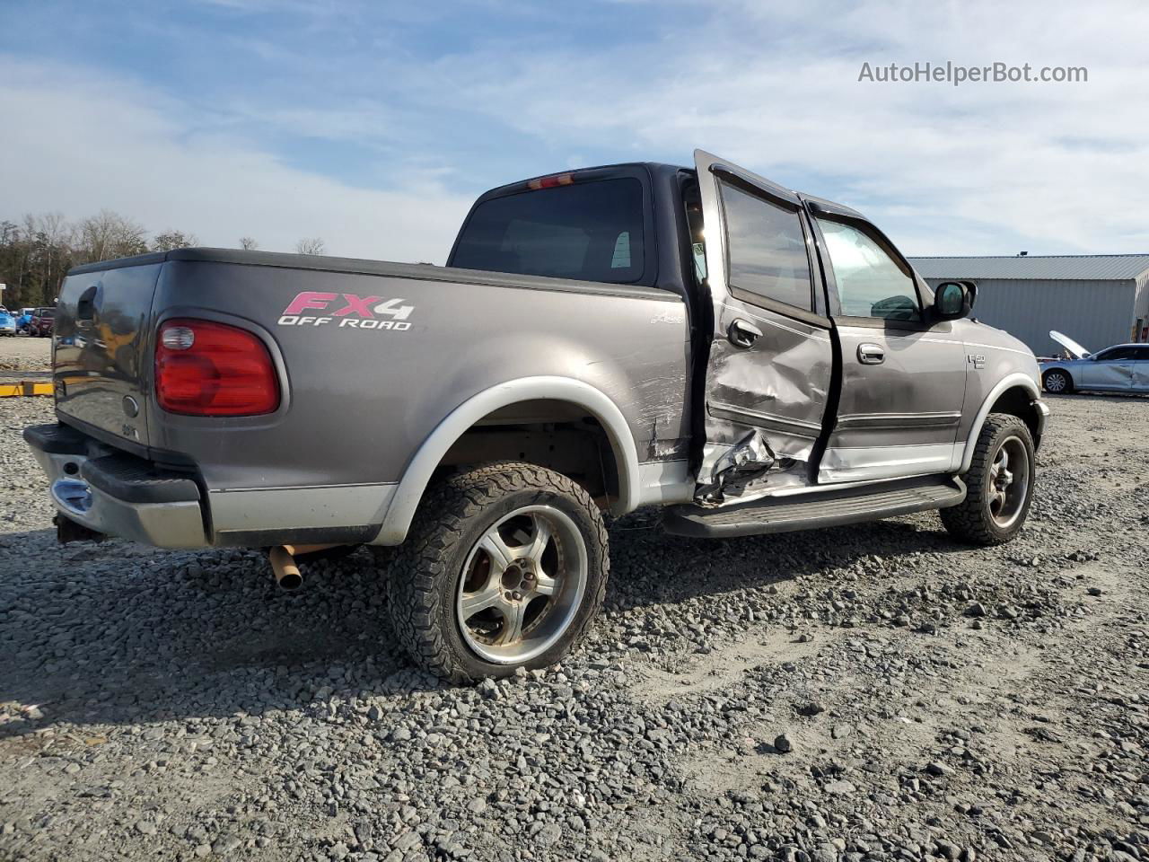 2003 Ford F150 Supercrew Gray vin: 1FTRW08L53KB50568