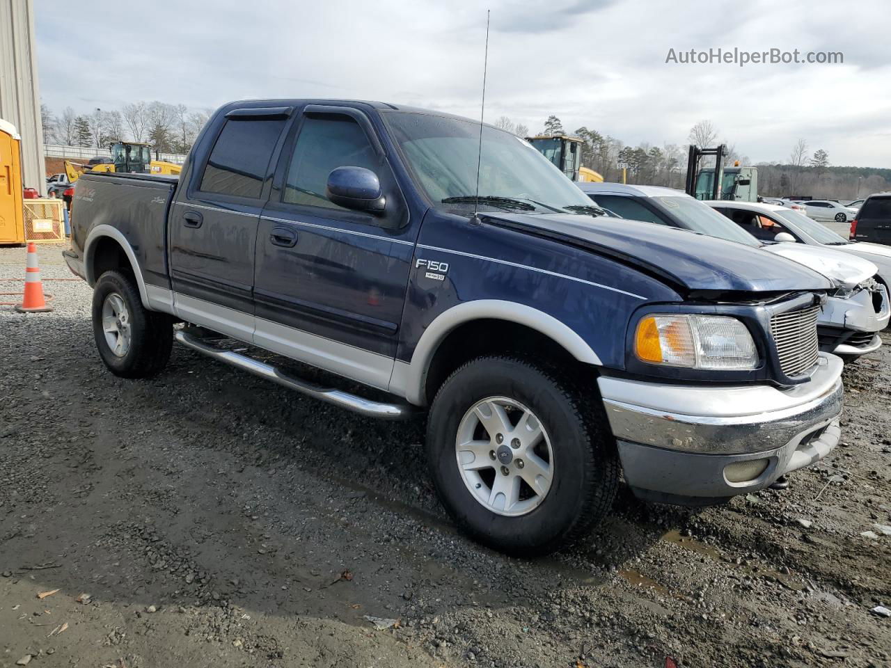 2003 Ford F150 Supercrew Blue vin: 1FTRW08L53KD59759