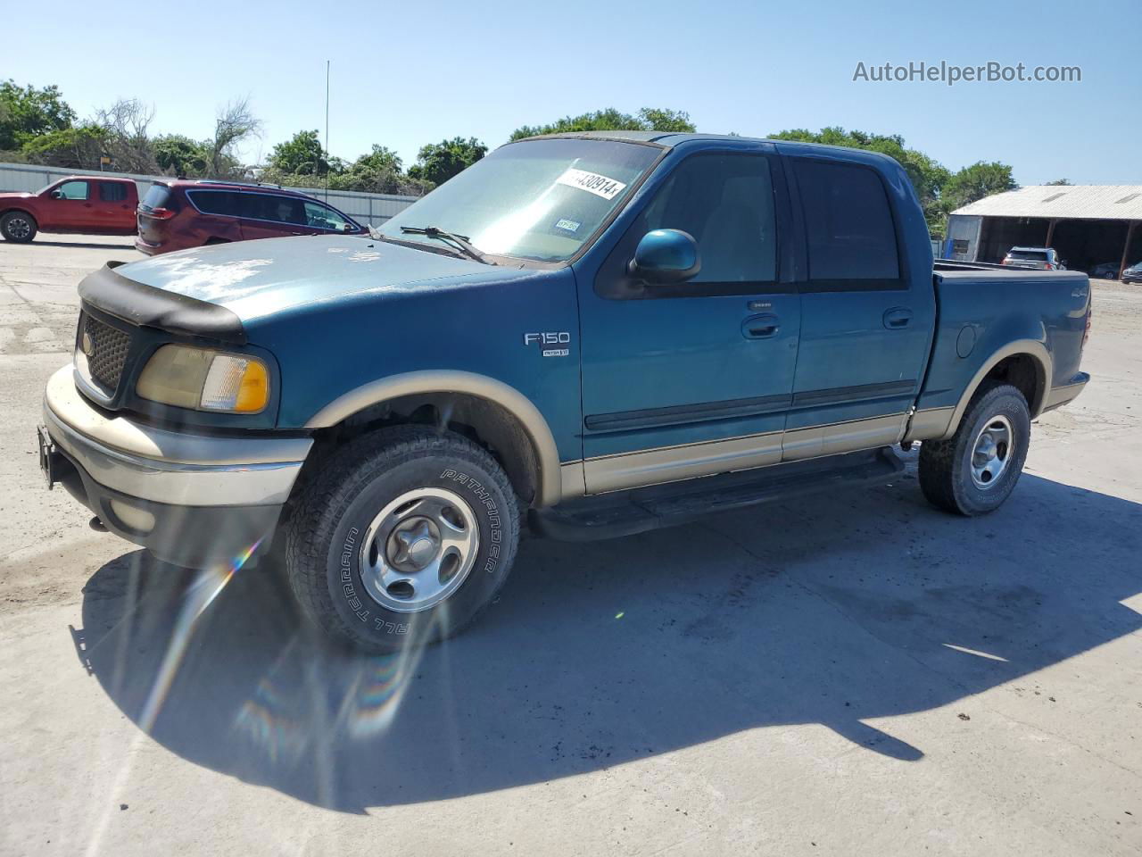 2001 Ford F150 Supercrew Blue vin: 1FTRW08L61KD81430