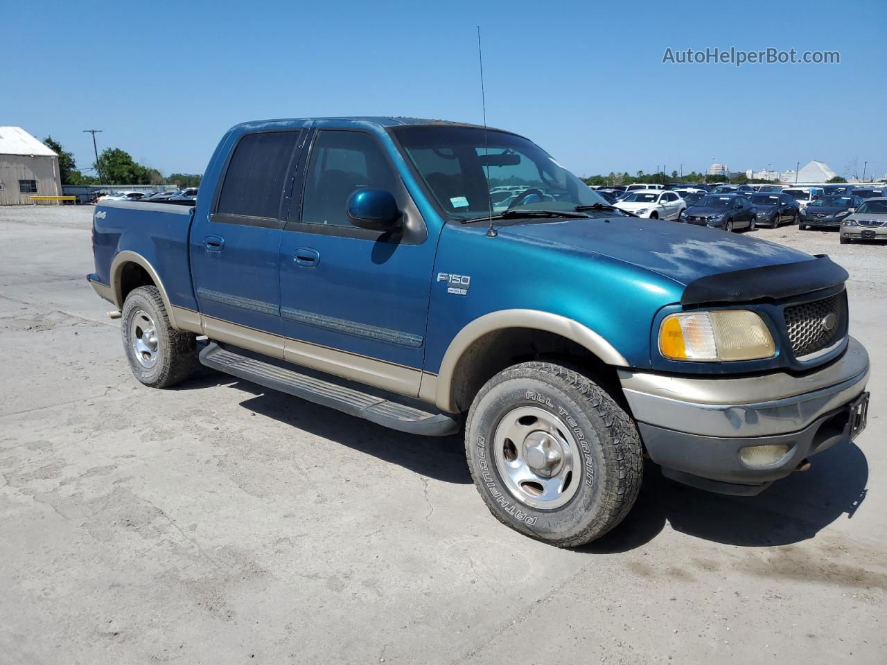 2001 Ford F150 Supercrew Blue vin: 1FTRW08L61KD81430