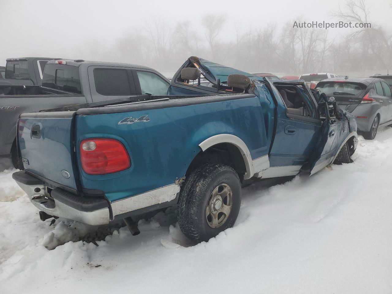 2001 Ford F150 Supercrew Green vin: 1FTRW08L61KF89131