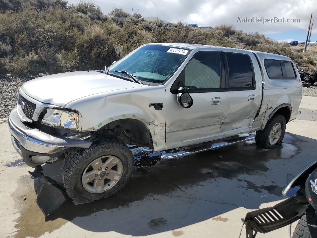 2003 Ford F150 Supercrew Silver vin: 1FTRW08L63KD12109