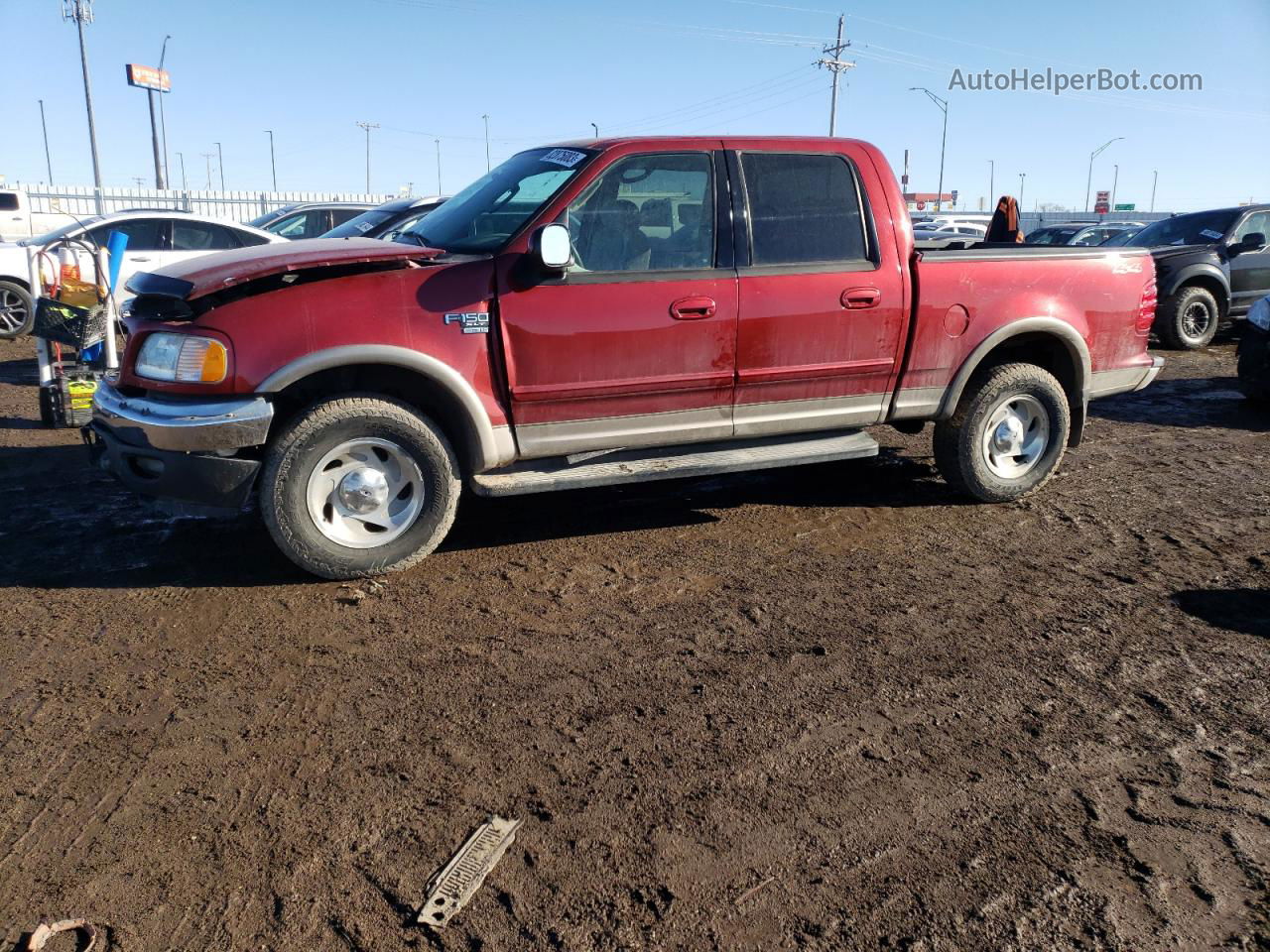 2003 Ford F150 Supercrew Red vin: 1FTRW08L63KD61147