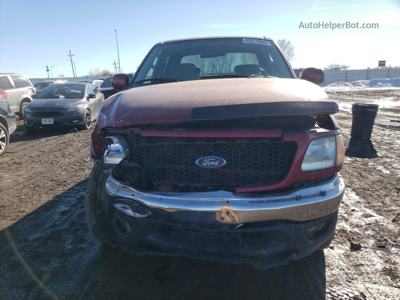 2003 Ford F150 Supercrew Red vin: 1FTRW08L63KD61147