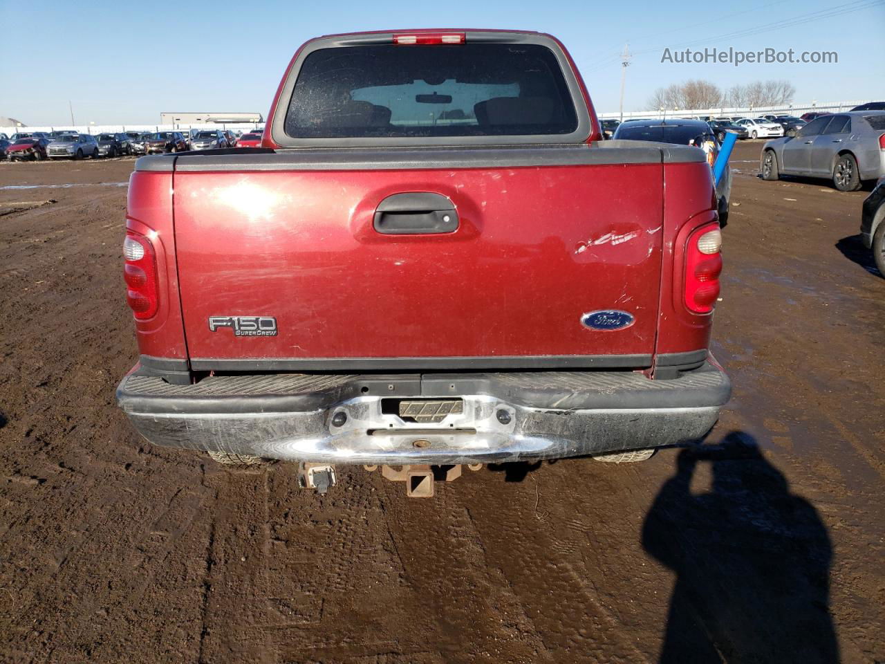 2003 Ford F150 Supercrew Red vin: 1FTRW08L63KD61147