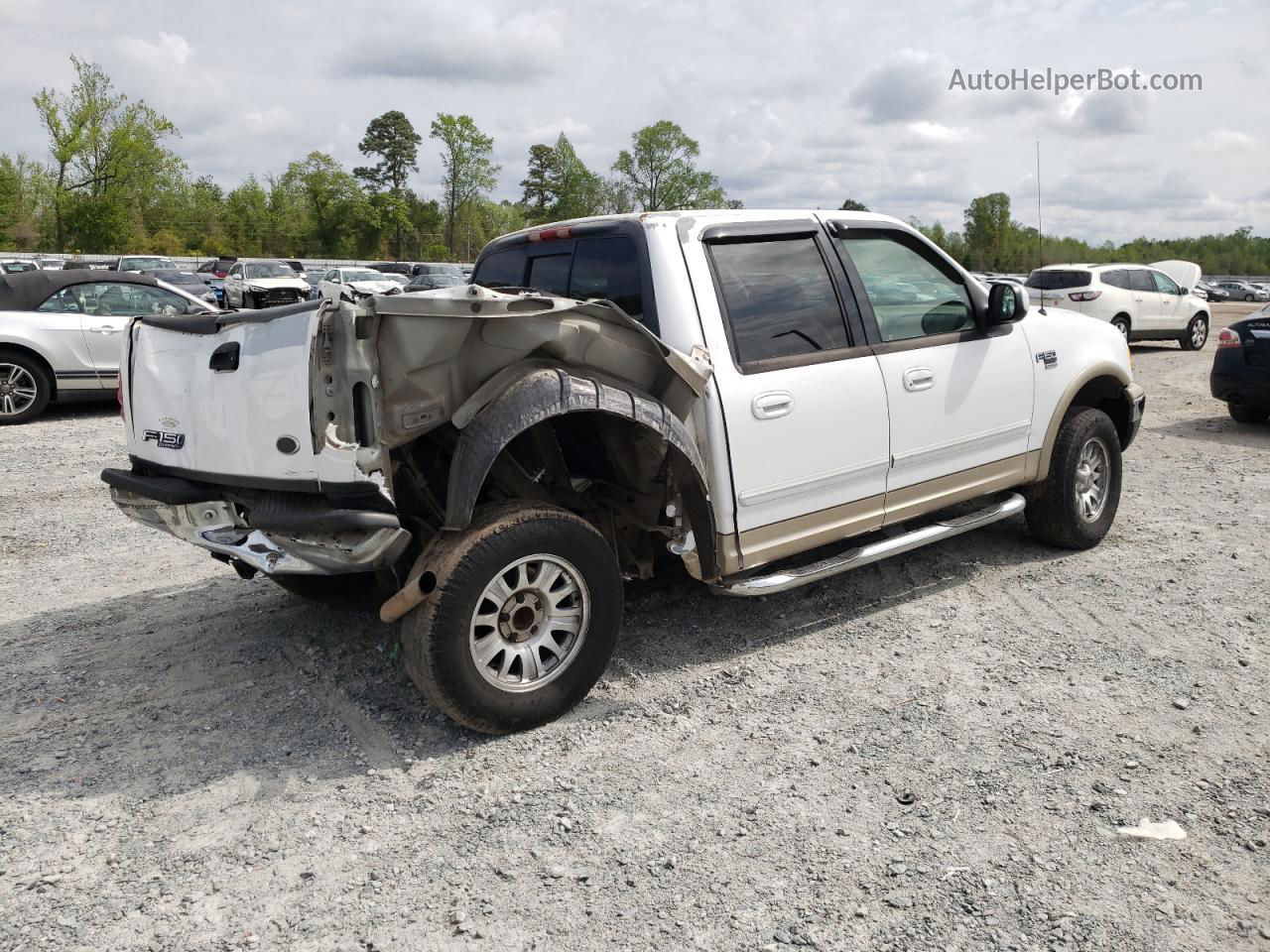 2001 Ford F150 Supercrew White vin: 1FTRW08L71KD71876