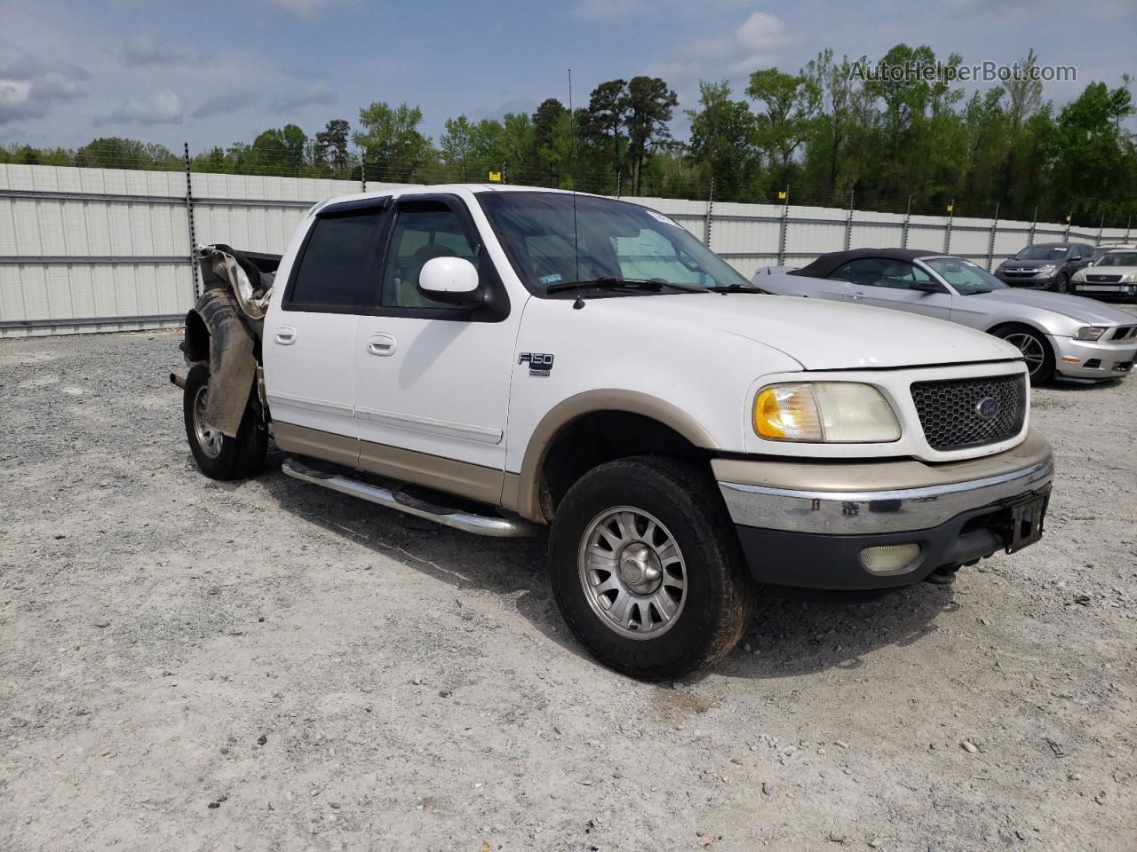 2001 Ford F150 Supercrew White vin: 1FTRW08L71KD71876