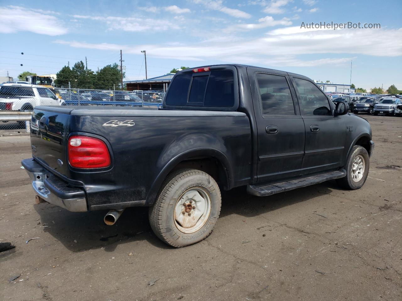 2001 Ford F150 Supercrew Black vin: 1FTRW08L71KD77046