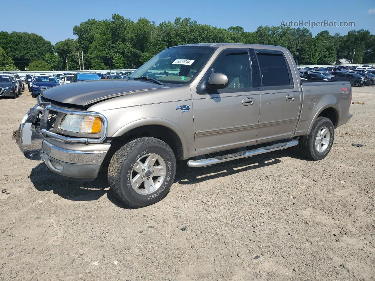 2003 Ford F150 Supercrew Beige vin: 1FTRW08L73KD51517