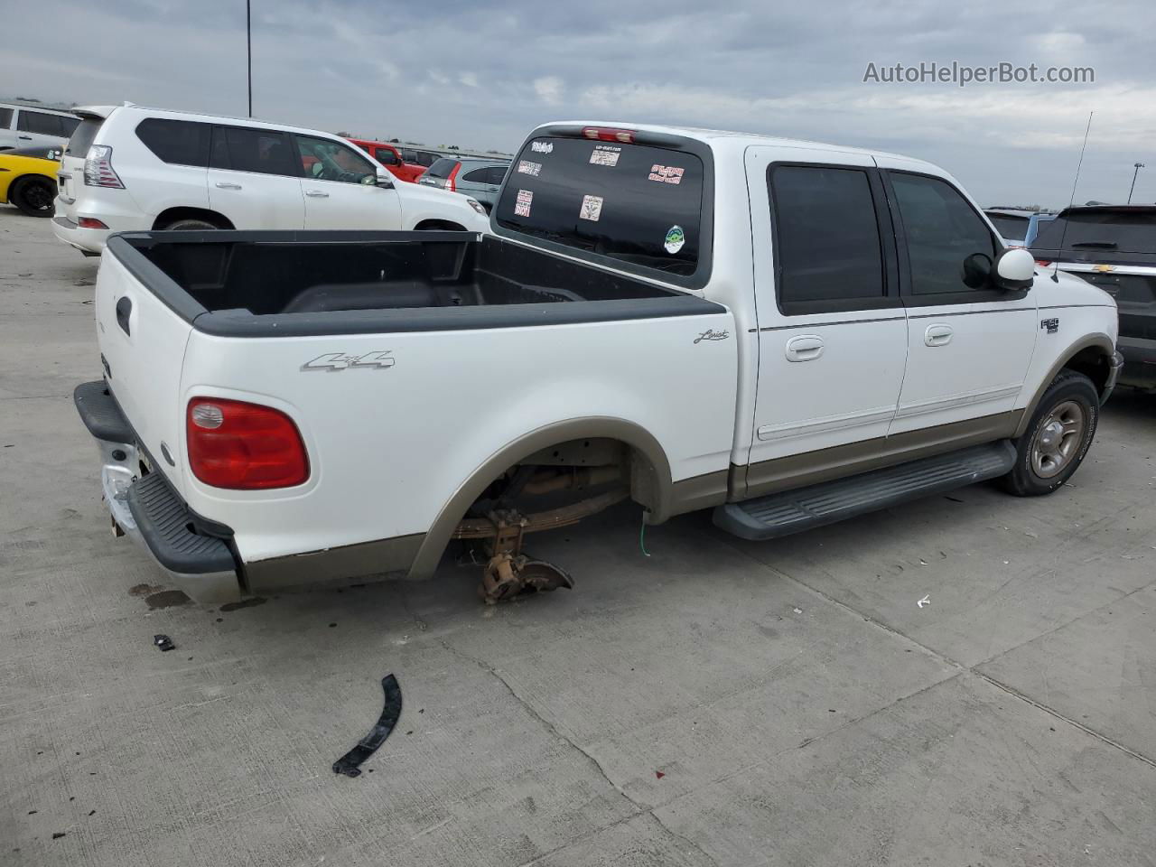 2001 Ford F150 Supercrew White vin: 1FTRW08L81KF37564