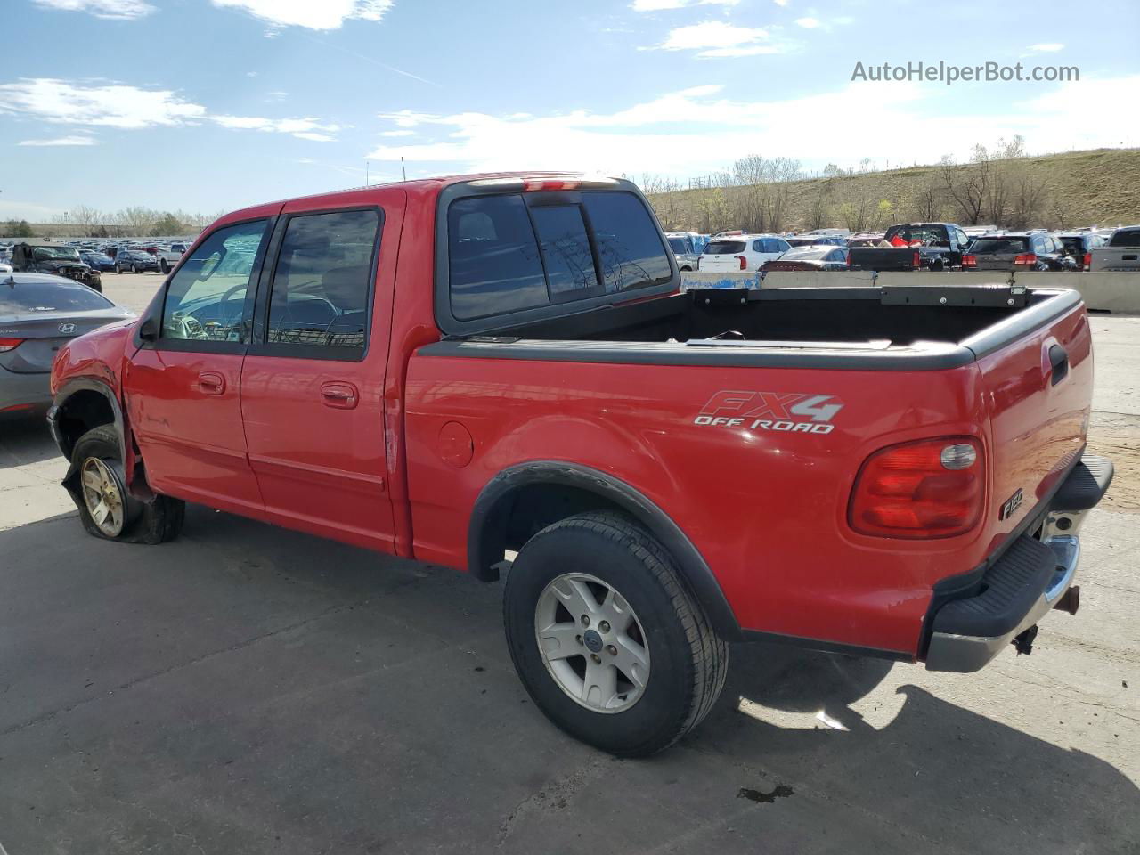 2003 Ford F150 Supercrew Red vin: 1FTRW08L83KA46303