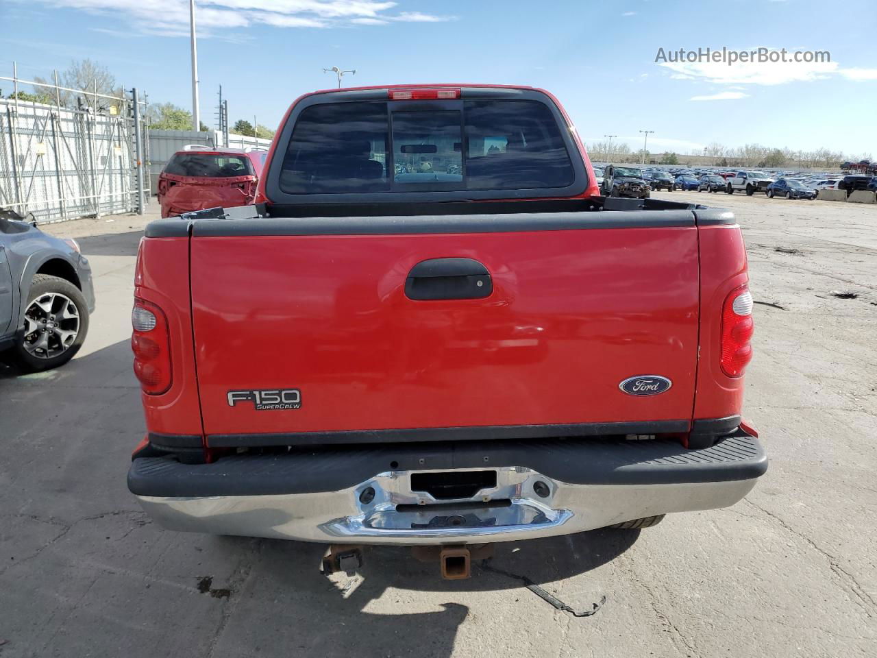 2003 Ford F150 Supercrew Red vin: 1FTRW08L83KA46303