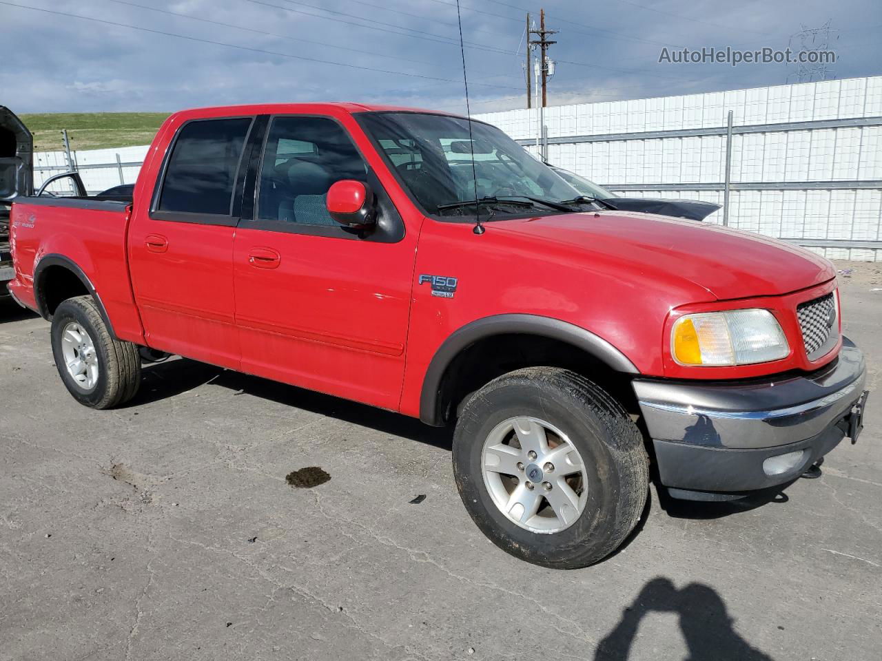 2003 Ford F150 Supercrew Red vin: 1FTRW08L83KA46303