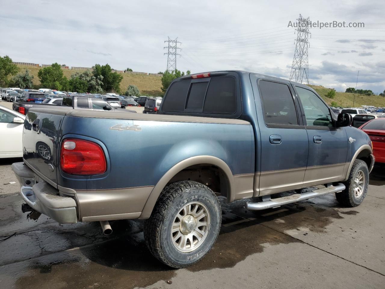 2003 Ford F150 Supercrew Blue vin: 1FTRW08L83KA94805