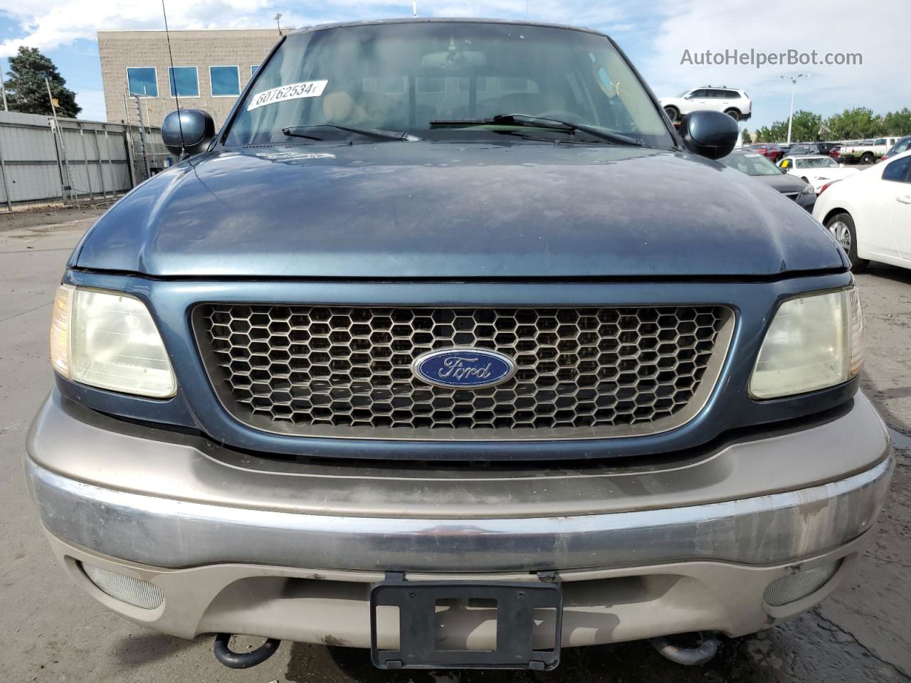 2003 Ford F150 Supercrew Blue vin: 1FTRW08L83KA94805