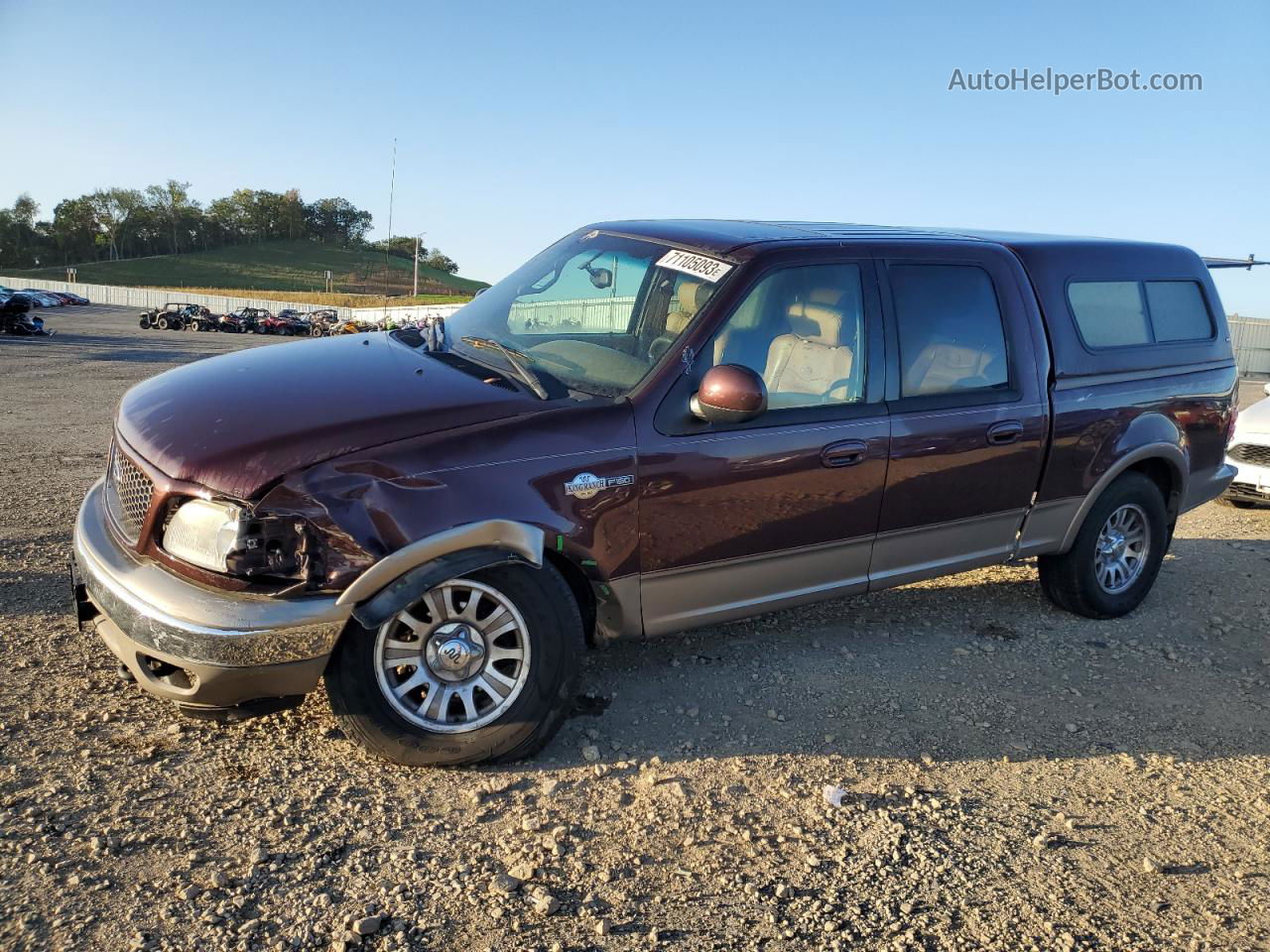 2001 Ford F150 Supercrew Brown vin: 1FTRW08L91KA77492