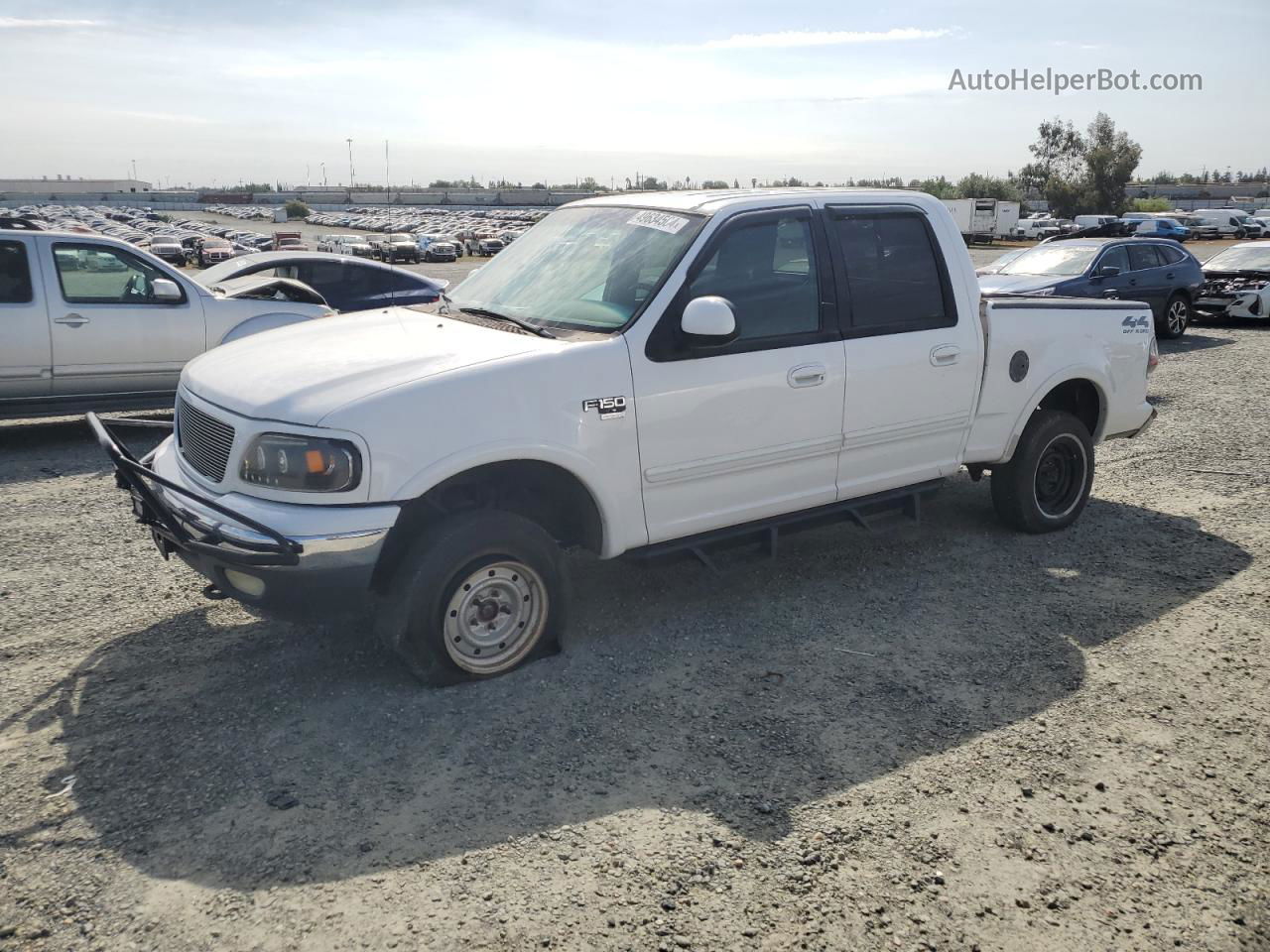 2001 Ford F150 Supercrew White vin: 1FTRW08L91KD58255