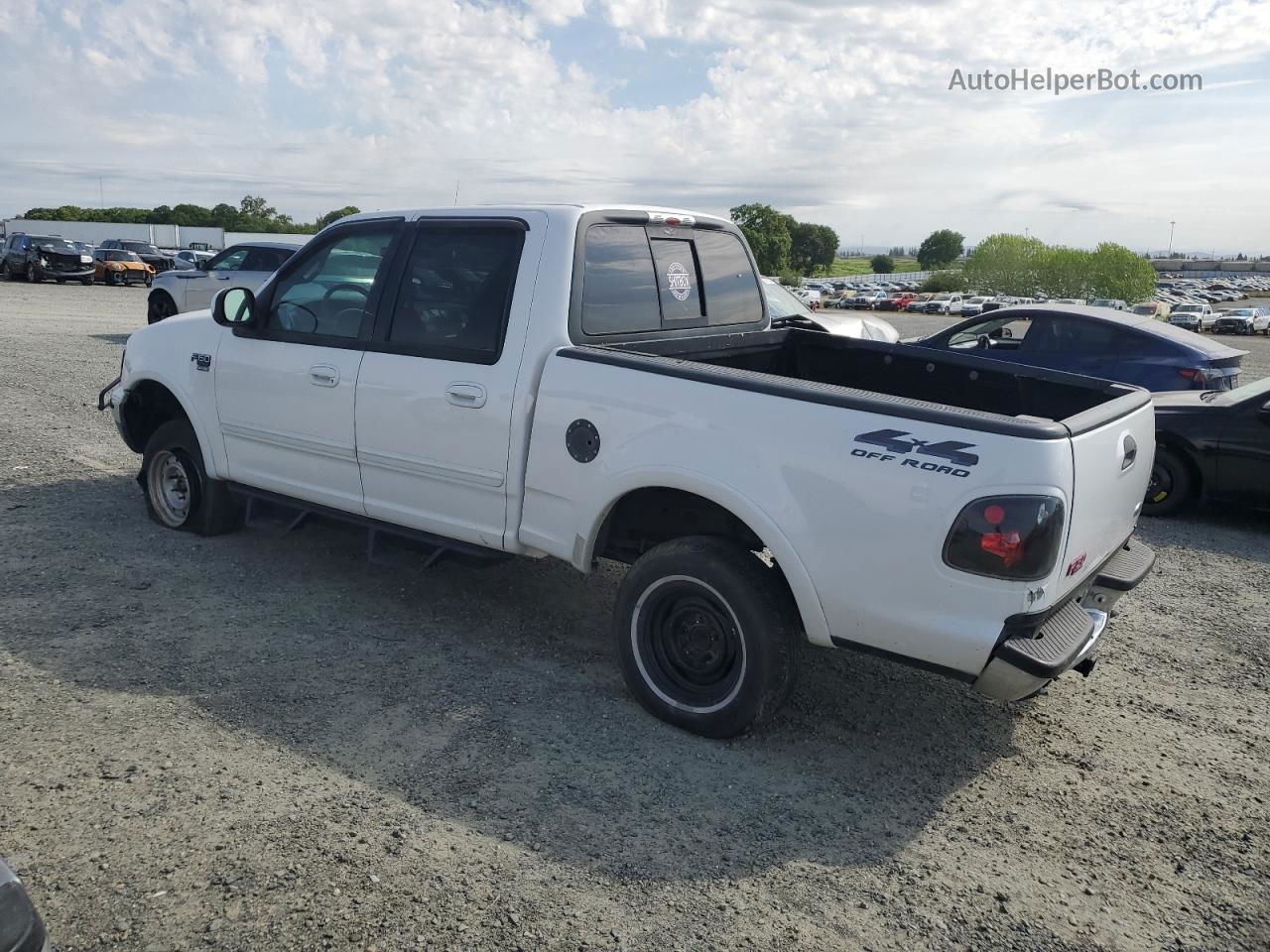 2001 Ford F150 Supercrew White vin: 1FTRW08L91KD58255