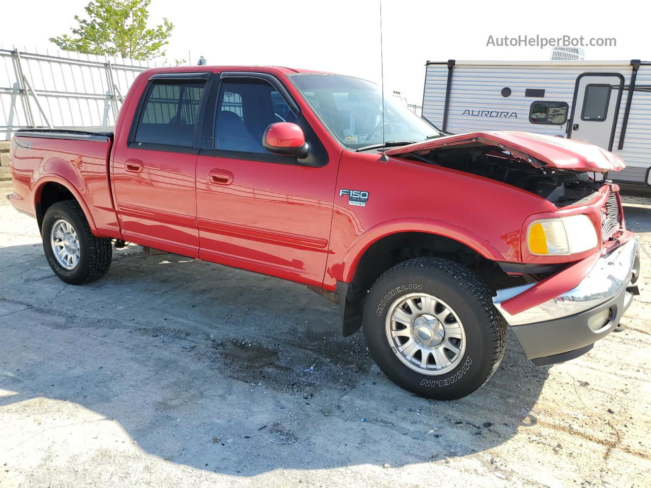 2001 Ford F150 Supercrew Red vin: 1FTRW08L91KD71345